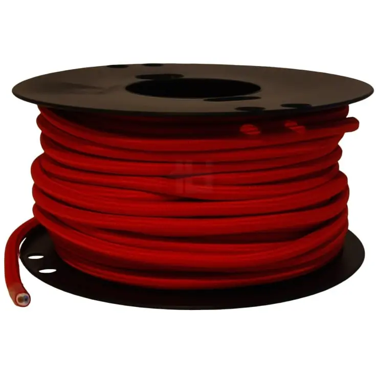 Tilbud | TBI stofledning, 2x0,75 mm², rød, metervare