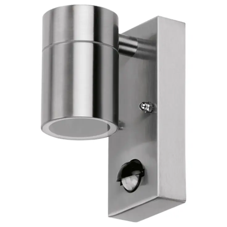 Skarp pris - 4lite Marinus Sleek udendørs væglampe med sensor, rustfrit stål