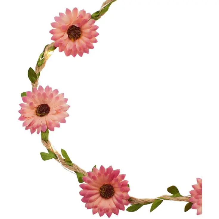 Kun denne uge - Sirius Flora Sommerblomster lyskæde, 2 meter, rosa