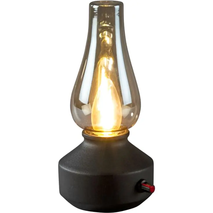 Bestil nemt - Konstsmide genopladelig "olie"lampe, sort