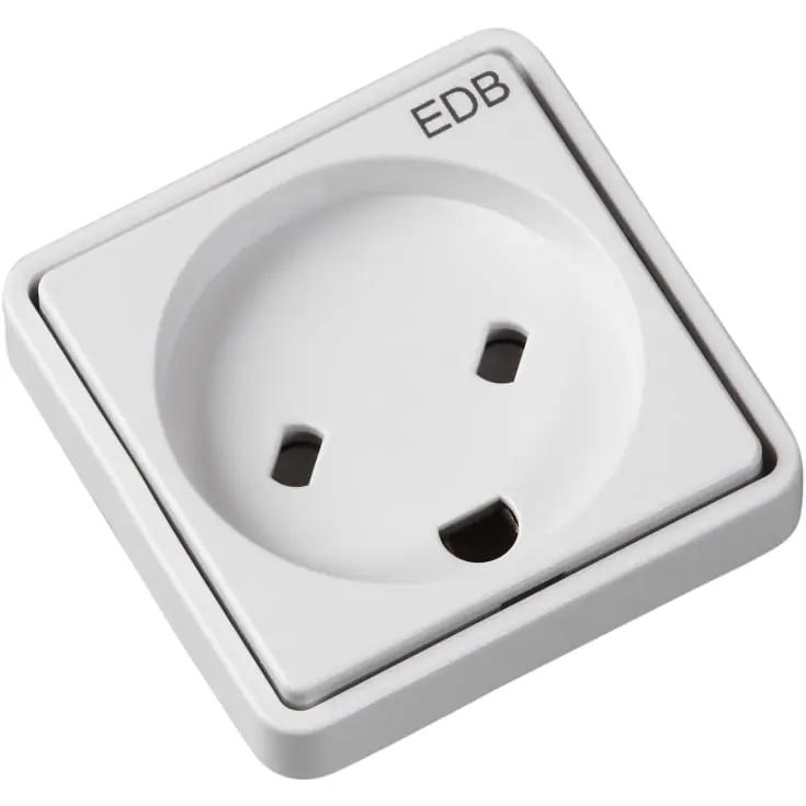 10 stk LK Fuga EDB stikkontakt 1 modul, hvid - Bedste pris
