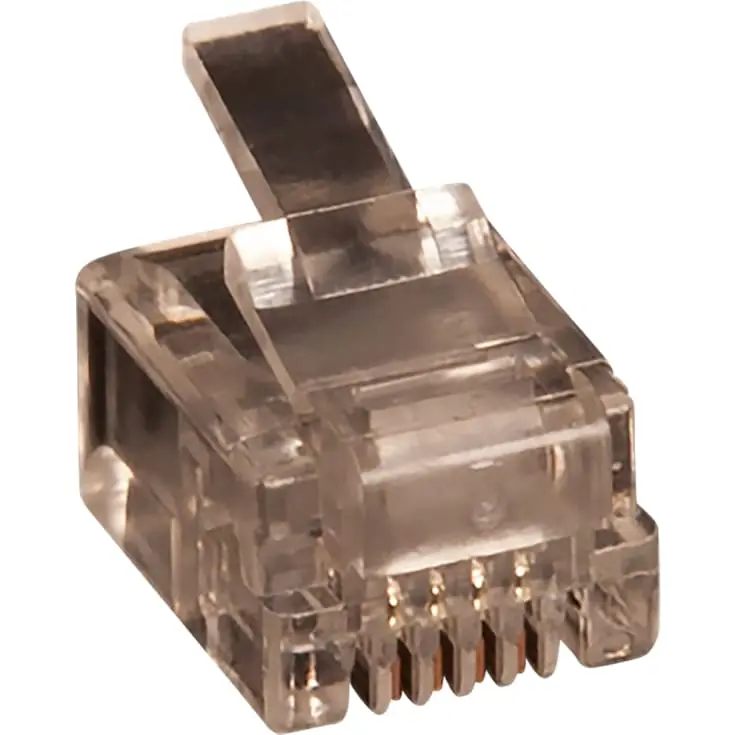 10 stk Lan-Com modular stikprop, RJ11, 6P/4C - Anbefalet valg