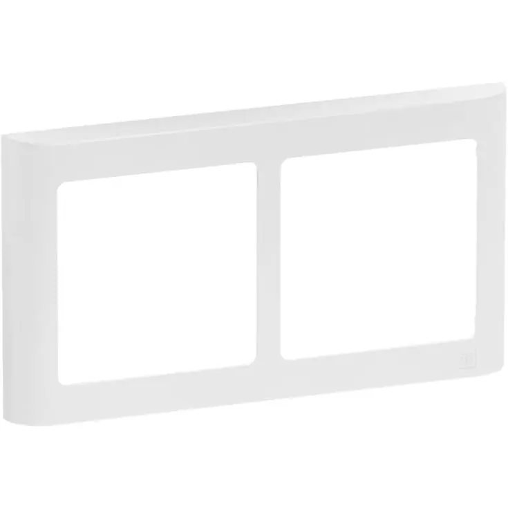 Sikker handel - LK Fuga Soft 63 ramme, 2x1 modul, vandret, hvid