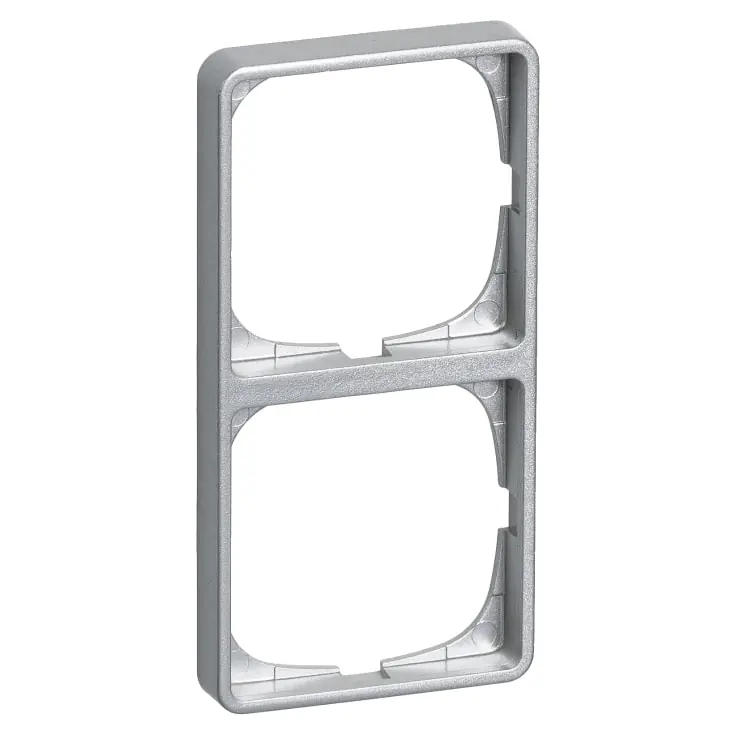 Skarp pris - LK Fuga Baseline 50 ramme, 2x1 modul, metallic
