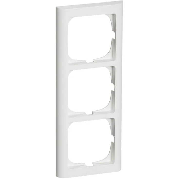 Bedst sælgende - LK Fuga Softline 63 ramme, 3 modul, lodret, hvid