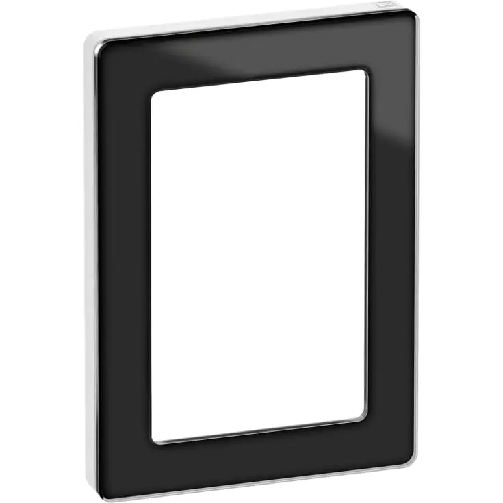Begrænset antal - 10 stk LK Fuga Pure designramme 1,5 modul, sort/hvid