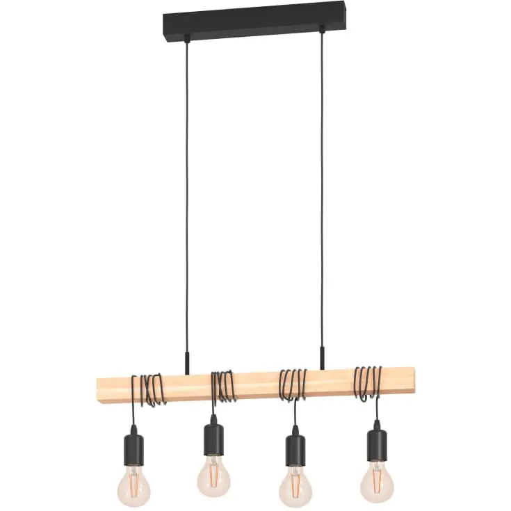 Bestseller | Eglo Townshend langbordspendel, 4 lamper, sort
