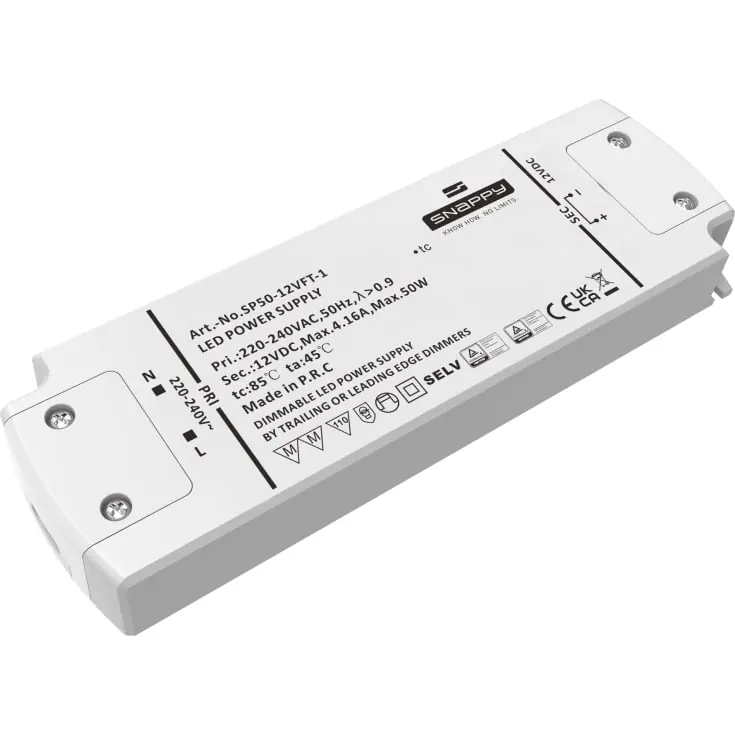 Så længe lager haves | Snappy LED driver, dæmpbar, 12V, 50W