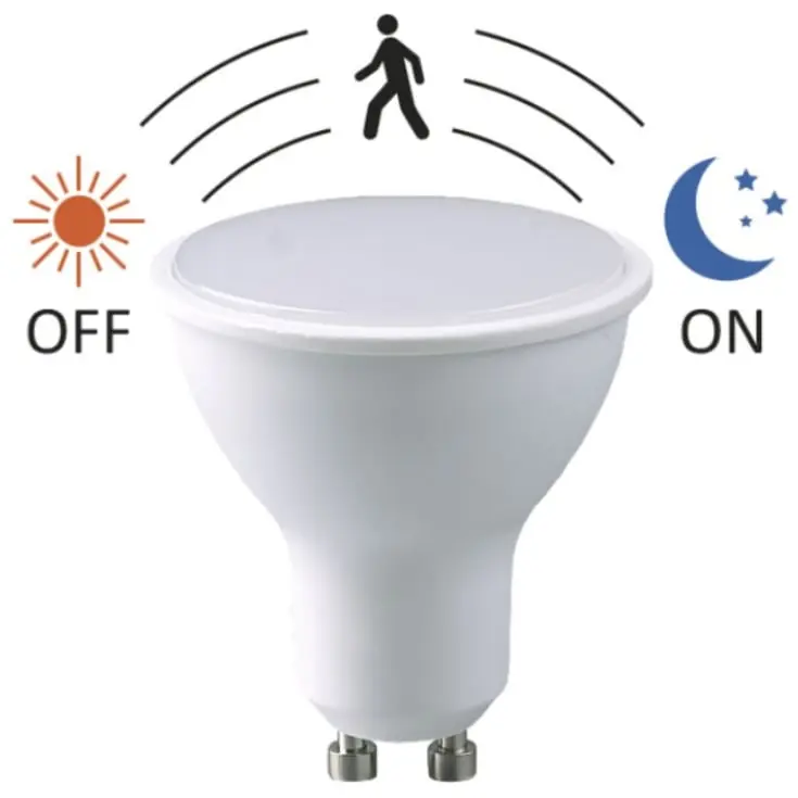 Anbefalet valg | Halo Design Colors GU10 spotpære med sensor, 3000K, 5W