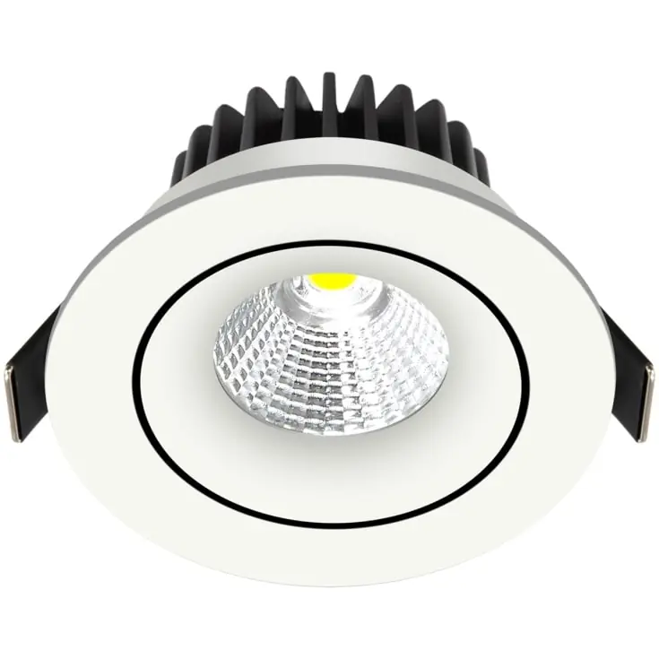 Kampagnetilbud | Nordtronic Velia Tilt indbygningsspot, rund, mat hvid, DTW
