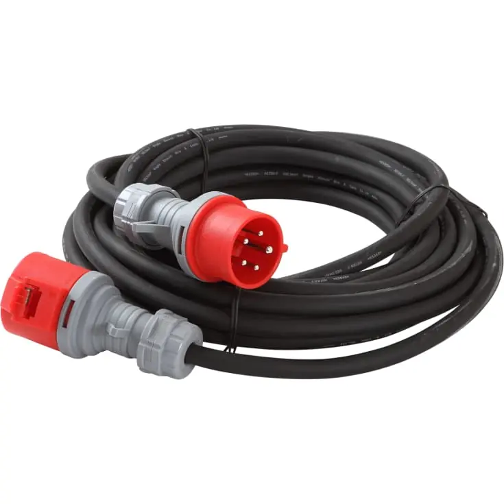 Heatcom CEE kabelsæt, 5x2,5 mm², 16A, 10 meter - God pris