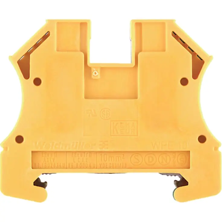 Weidmüller WPE jordklemme, gul/grøn, 10 mm² | Prisnedsættelse