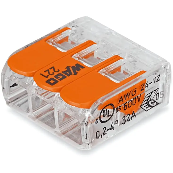 Kundernes favorit - 30 stk Wago fjedersamlemuffe, 3x6,0 mm²