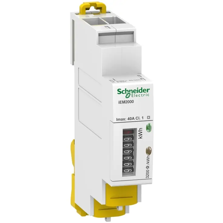Godt tilbud - Schneider Acti9 kWh måler, tæller, 230V, 40A