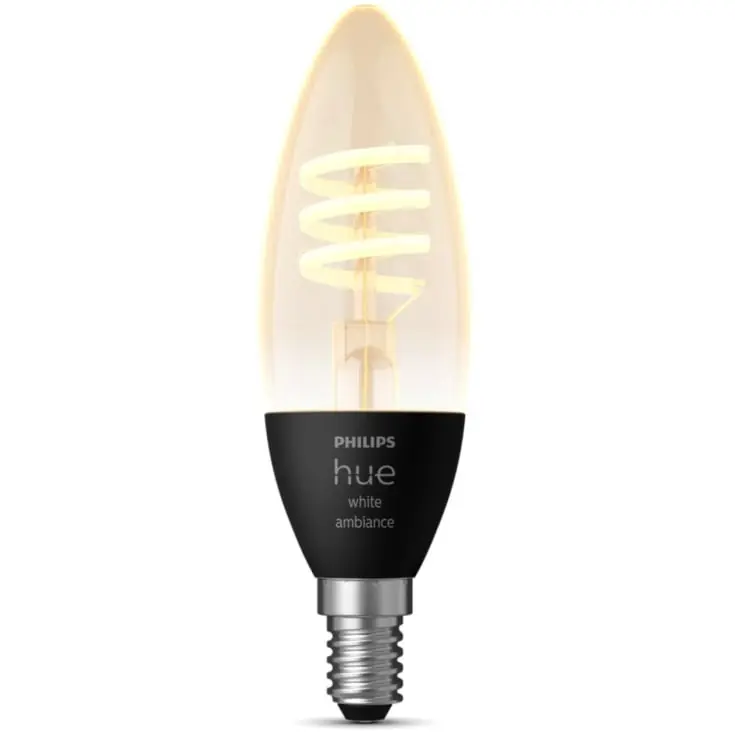 4 stk Philips Hue White Ambiance E14 kertepære, 2200K-4500K, 4,6W - Bestil nemt