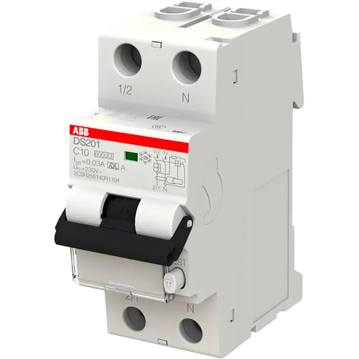 ABB DS201 HPFI kombiafbryder C, 1P+N, 16A | Særtilbud