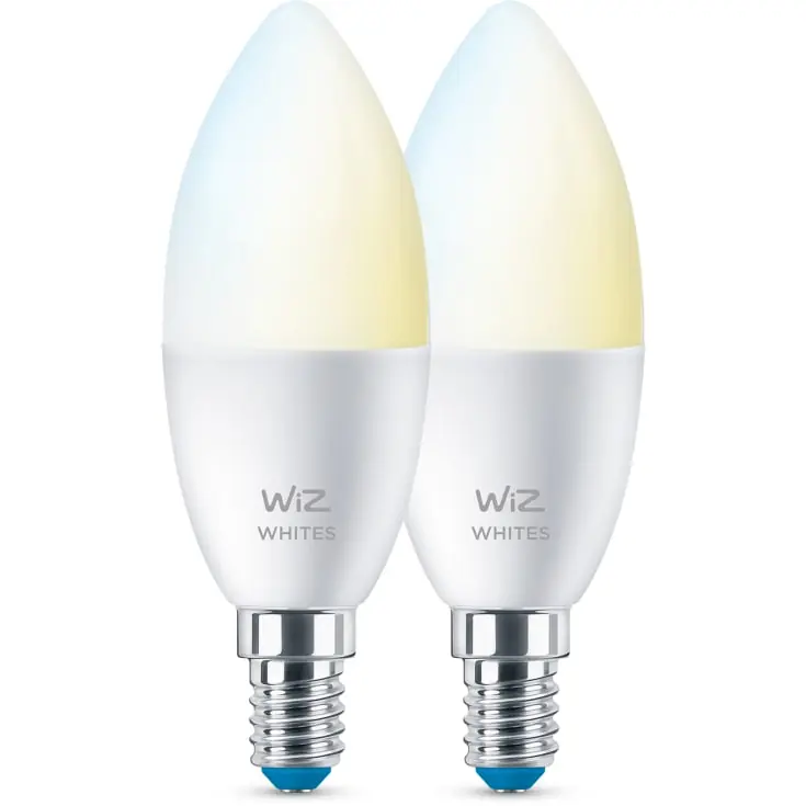 Outlet | Wiz E14 kertepære, 2700K-6500K, 4,9W, 2-pak