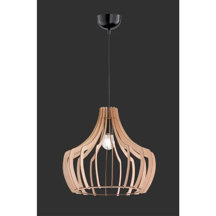 Bestil nu - Trio Lighting Wood pendel, Ø44 cm