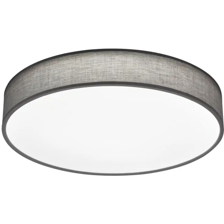 Begrænset lager - Trio Lighting Lugano loftlampe, grå, Ø60 cm