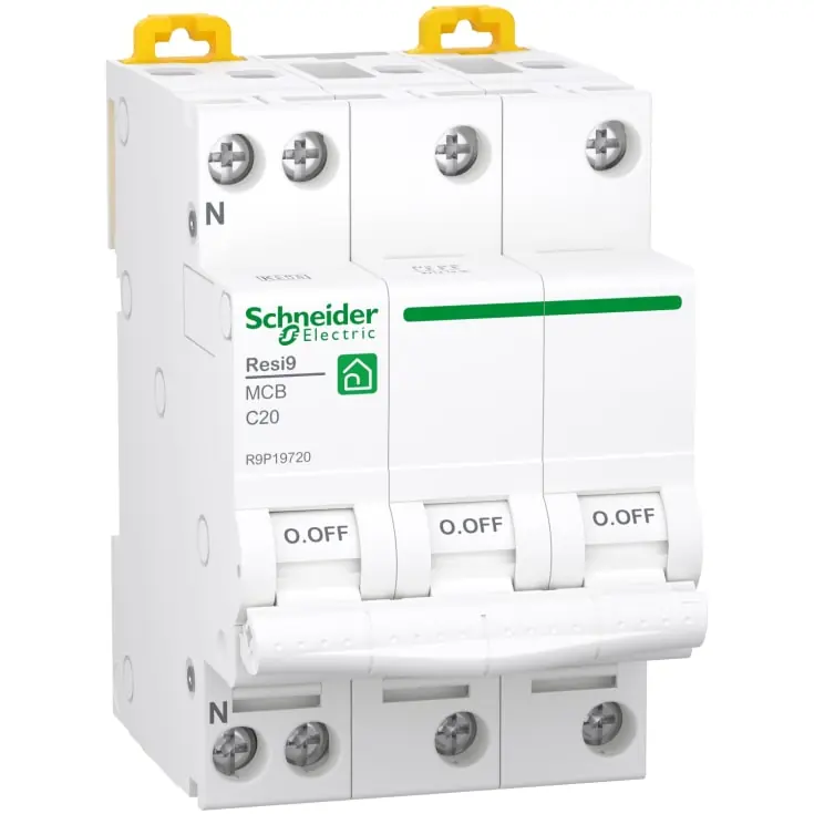 Populært valg - Schneider Electric Resi9 bolig automatsikring C 4P, 20A