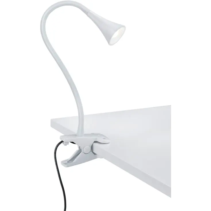 Trio Lighting Viper klemmelampe, hvid | Køb online