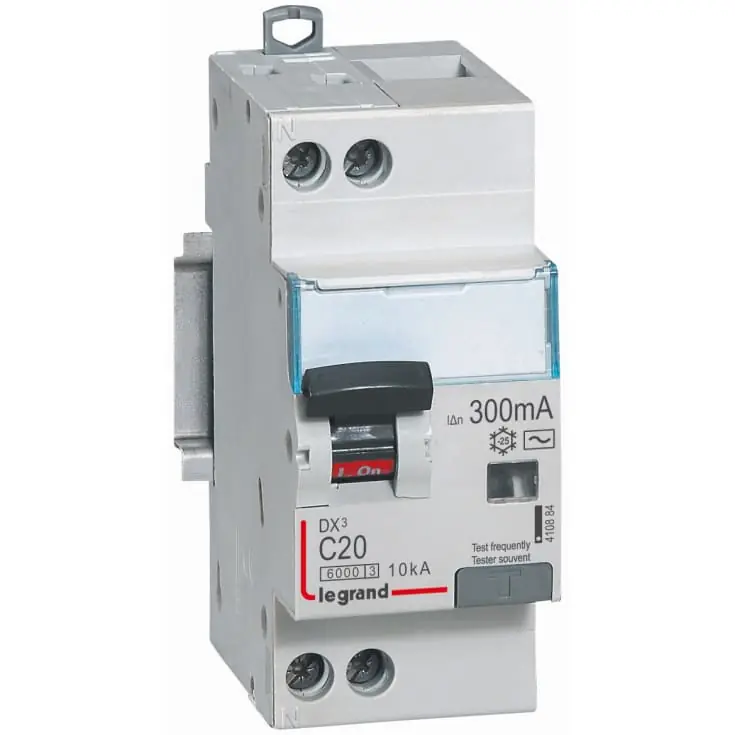 Kundernes favoritter - Legrand DX3 HPFI kombiafbryder 1P+N 30 mA, 6A