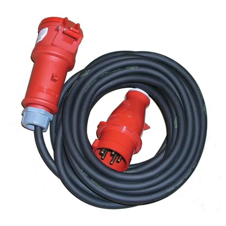 Wexim forlængerkabel, 5G1,5 mm², 10 meter, 400V - Outlet