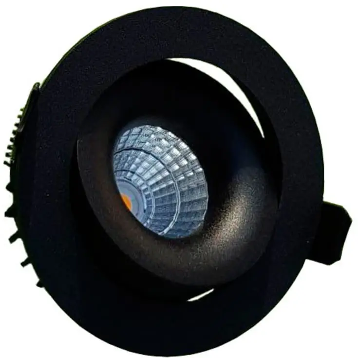Klar til levering | All Light Moon indbygningsspot, 6W, 3000K, sort