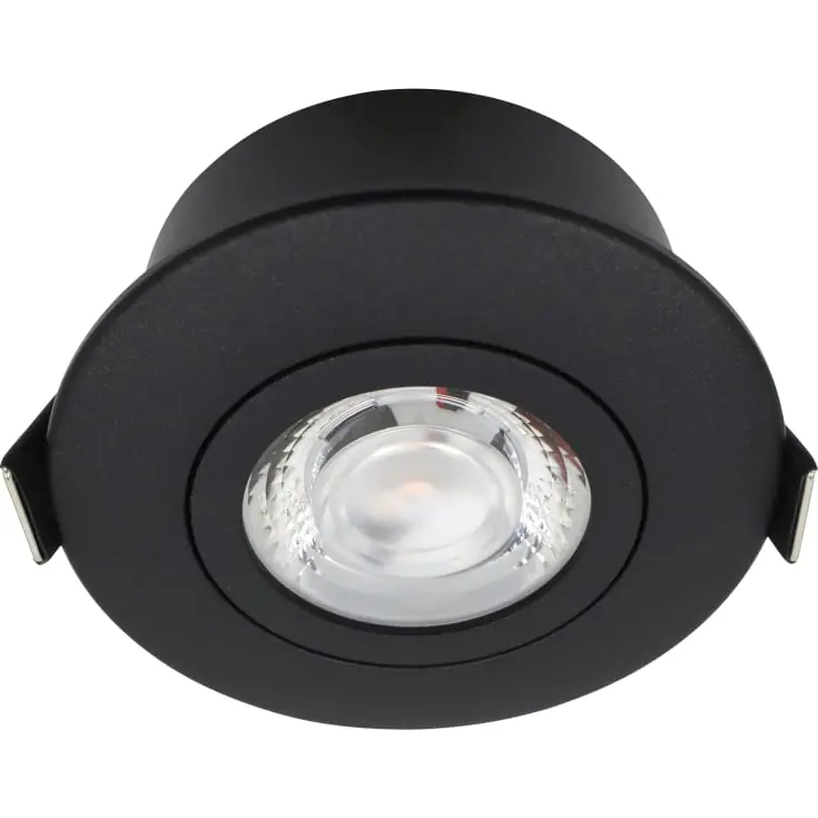 Bedst sælgende - Nordtronic Low Profile Flexible indbygningsspot, Ø7,5 cm, sort, 4000K