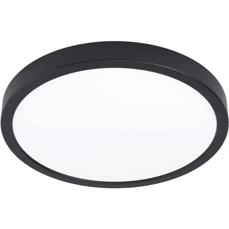 Toppris - Eglo Fueva 5 plafond, sort, Ø28 cm