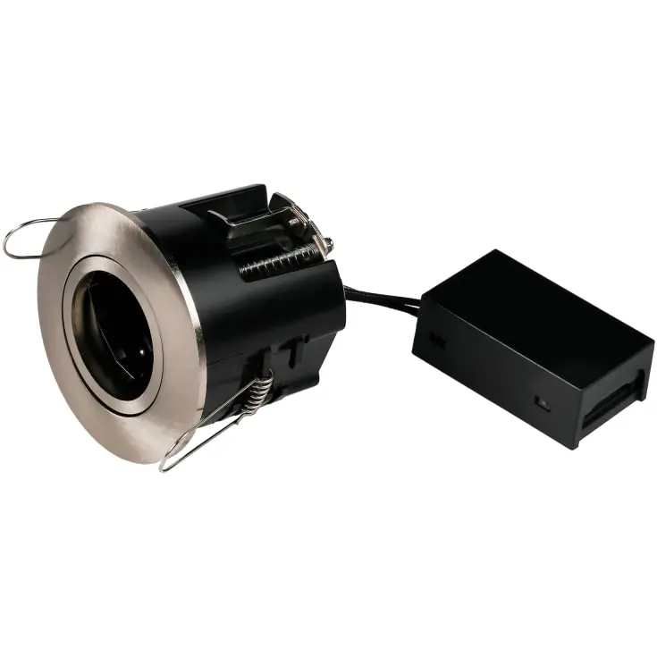 NVC Arden Pro indbygningsspot, rund, GU10, børstet aluminium | Ekstra rabat