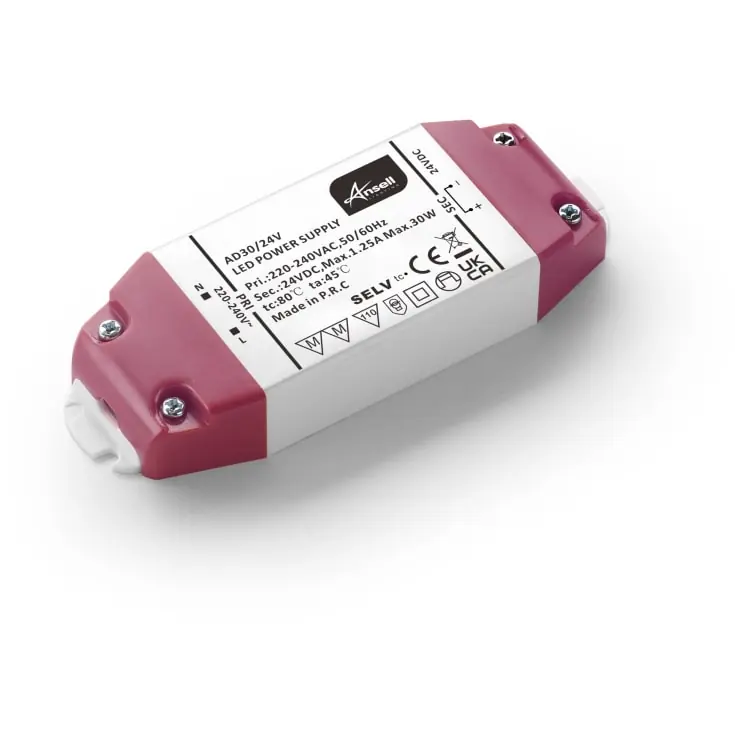 Ansell Lighting LED driver, 24V, 30W | Kun i begrænset tid