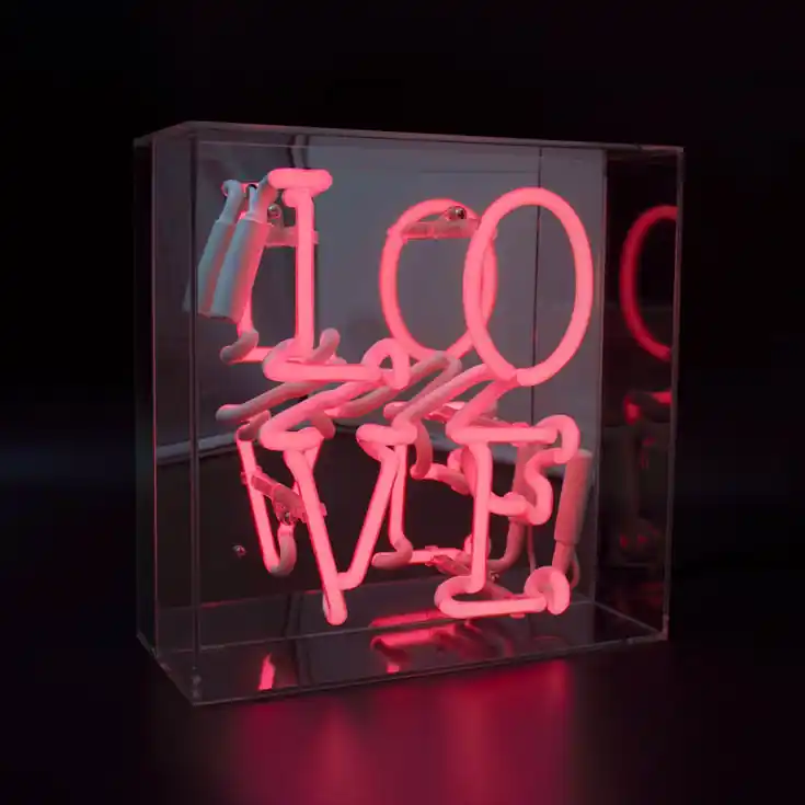 Locomocean Love neonskilt, lyserød | Stærkt tilbud