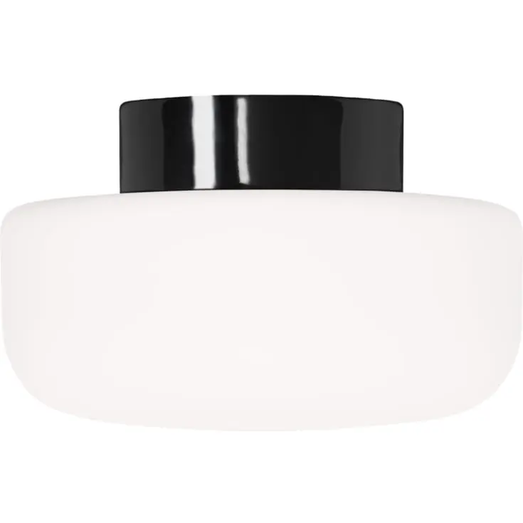 Ifö Electric Solenne loft-/væglampe, sort, Ø25 cm | Populær