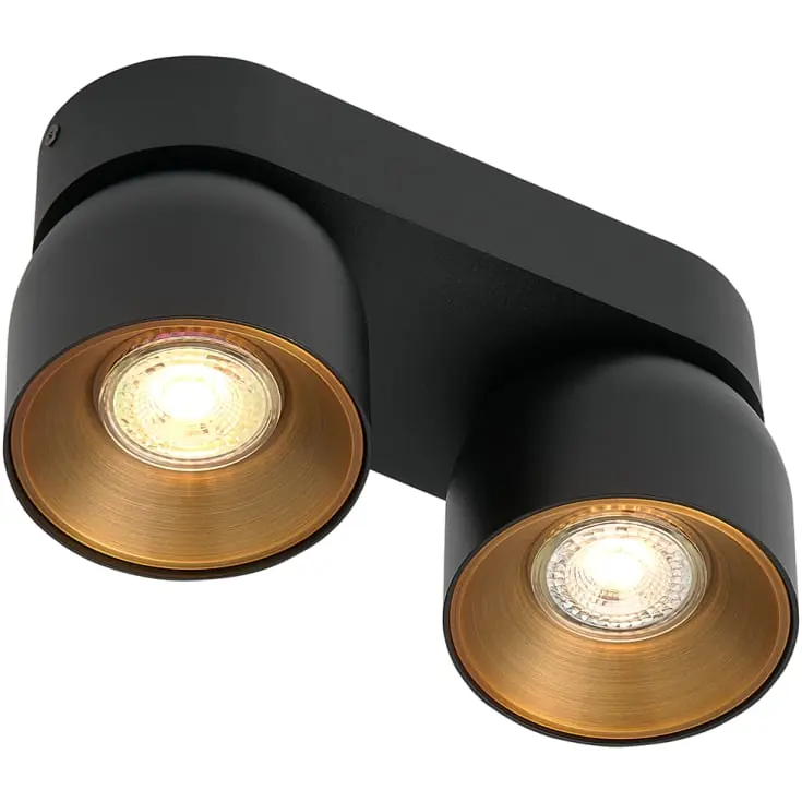 Bedst sælgende - Nordlux Pitcher spotlampe, 2 spots, sort