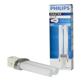 Tilbudspris - Philips MASTER PL-S 5W - 827 Ekstra Varm Hvid 2-Pinde