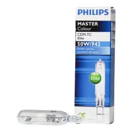 Philips MASTERColour G8.5 CDM-TC Elite 50W - 942 kold hvid bedste farvegengivelse | Tilbudspris