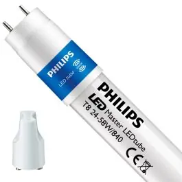 Philips LED Lysrør T8 MASTER (EM/Mains) High Output 24W 3100lm - 840 kold hvid 150cm - Sensor - erstatter 58W - Eftertragtet