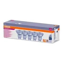 5x Osram Parathom Retrofit GU10 PAR16 5.9W 940 36D kold hvid - bedste farvegengivelse - dæmpbar - erstatter 50W - Favorit blandt kunder