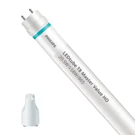 Topprodukt | Philips LED Lysrør T8 MASTER Value (EM/Mains) High Output 20.5W 3100lm - 865 dagslys 150cm - erstatter 58W