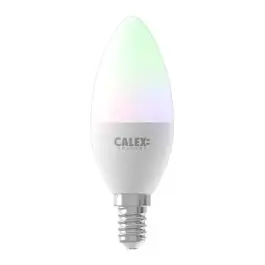 Calex Smart Tuya Wifi E14 Kerte 5W 470lm - 822-840 Justerbar Hvid RGBW - dæmpbar - erstatter 40W - Kundernes valg