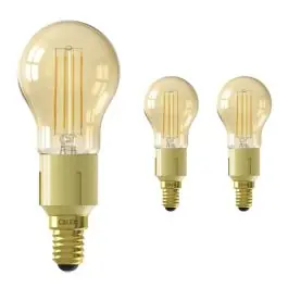 Fordelspakke 3x Calex Smart Tuya Wifi E14 Kugle filament 4.5W 400lm - 818-830 Justerbar Hvid dæmpbar - erstatter 40W | Tidsbegrænset