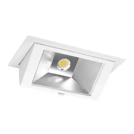 Bestil i dag - LED Downlight Wallwasher Wally Maxi Grå 46W 6050lm 70x75D - 830 Varm Hvid - 238x145mm