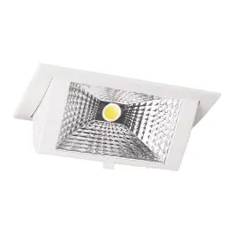 Særtilbud | LED Downlight Wallwasher Wally Medium Hvid 27W 3700lm 78x100D - 830 Varm Hvid - 238x145mm
