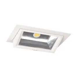 LED Downlight Wallwasher Wally Maxi Hvid 46W 6400lm 70x75D - 840 Kold Hvid - 238x145mm | Leveres hurtigt