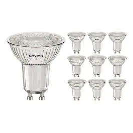 Anbefalet valg - Fordelspakke 10x Noxion LED spot GU10 PAR16 4W 345lm 36D - 830 varm hvid dæmpbar - erstatter 50W