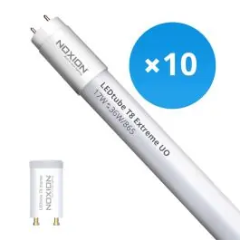 Bedste pris | Fordelspakke 10x Noxion LED Lysrør T8 Avant Extreme (EM/Mains) Ultra Output 17W 2600lm - 865 dagslys 120cm - erstatter 36W
