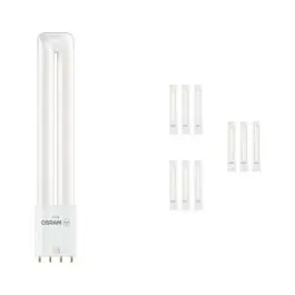 Bedste pris | Fordelspakke 10x Ledvance Dulux-L LED (HF/Mains) 8W 900lm - 830 Varm Hvid 2G11 4-Pinde - Erstatter 18W
