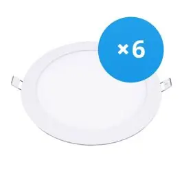 Fordelspakke 6x Bright Choice LED Downlight UltraSlim 24W 1950lm 110D - 840 Kold Hvid 295mm - Udsnit 280mm | Premium kvalitet
