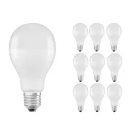 Bedste pris - Fordelspakke 10x Ledvance Classic LED E27 Pære matt 19W 2452lm - 827 ekstra varm hvid erstatter 150W